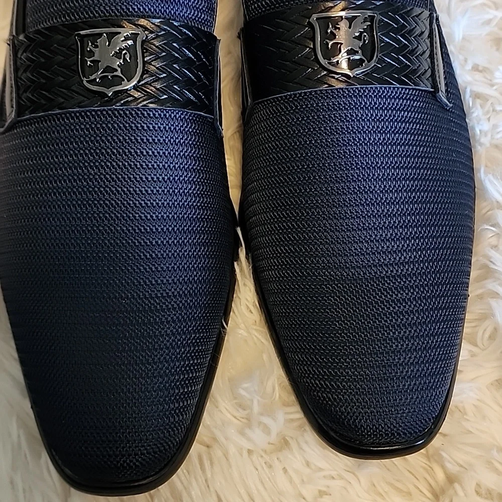 Stacy Adams Men's Dark Blue Loafers Shoes Brand New No Tag